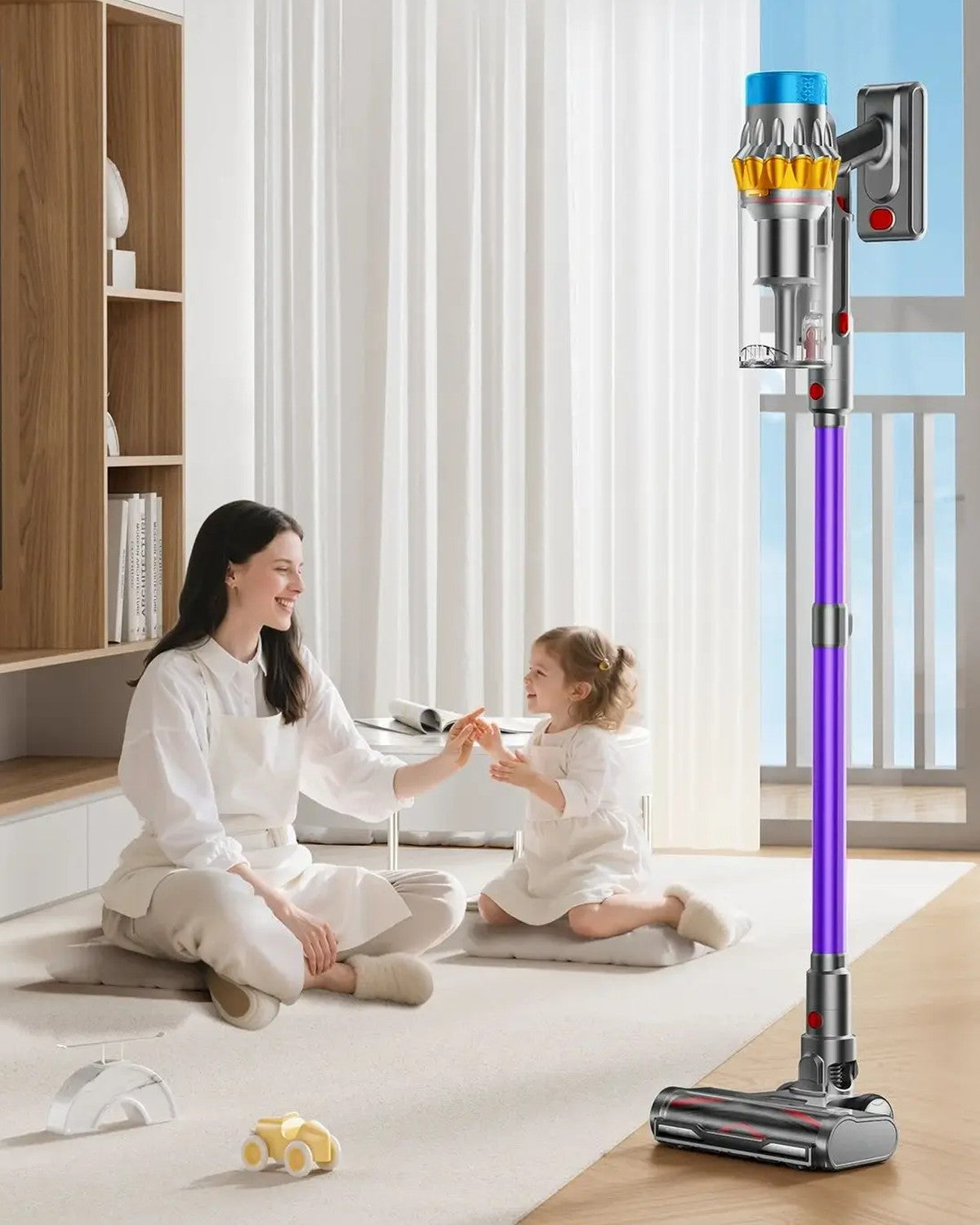 Pet Hair Vacuum standing up on its own